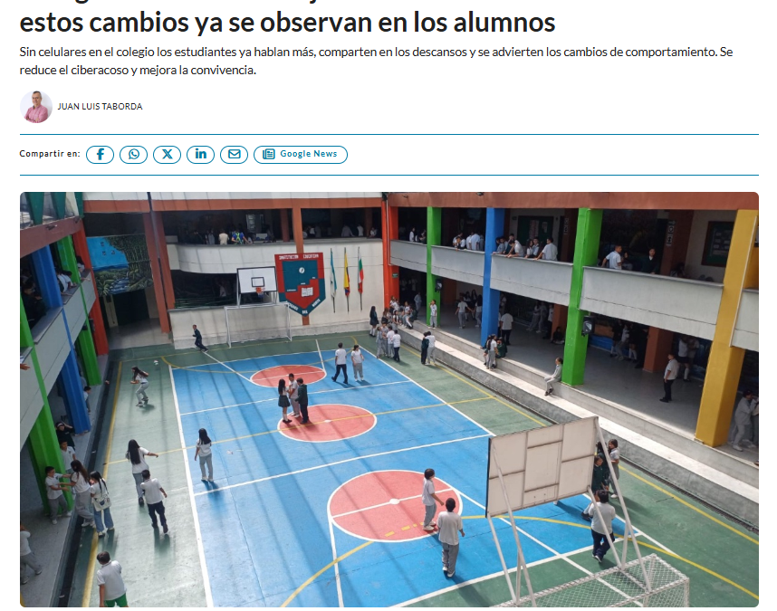 Institución Educativa Bosques del Norte fortalece la convivencia con la regulación del uso de celulares en las aulas