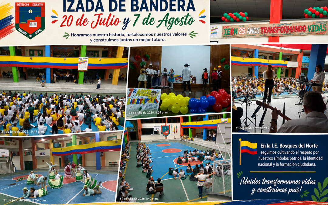 ✨ Entre Notas, Historia y Patriotismo: Bosques del Norte Honró el 20 de Julio y el 7 de Agosto 🎶🏫